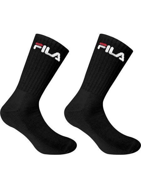 Fila Ανδρικές Κάλτσες Ψηλές με Σχέδια Μαύρες 2Pack F4401-200