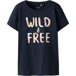 Name It Wild & Free Παιδικό T-Shirt Κοντομάνικο Navy Μπλε 13241652
