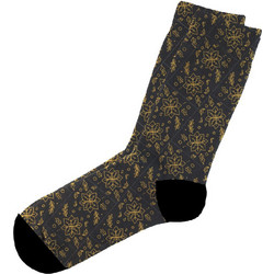 Dimisocks Do You Dare Christmas Gold Flower Χριστουγεννιάτικες Ανδρικές Κάλτσες Ψηλές Ανθρακί 60051