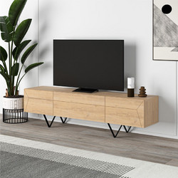Megapap Έπιπλο Τηλεόρασης Μοριοσανίδα Oak Μ160xΠ35xΥ43cm Jacomen GP037-0288,1