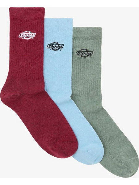Dickies Summerdale Ανδρικές Κάλτσες Ψηλές Μπορντό Τιρκουάζ Πράσινο Mint 3Pack DK0A88QJK741