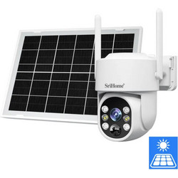 Sricam Srihome DH005 IP Κάμερα Ασφαλείας Wi-Fi 4MP 2K 4mm Αδιάβροχη Νυκτός Μπαταρίας με Ηλιακό Πάνελ & Αμφίδρομη Επικοινωνία