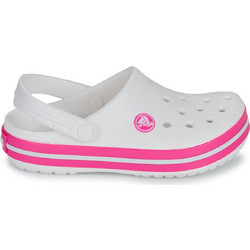 Crocs Crocband Clog Παιδικά Παπούτσια Θαλάσσης Λευκά Φούξια 207006-6WU