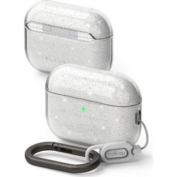 Ringke Air Θήκη TPU με Γάντζο για Apple AirPods Pro 3 Διαφανής Glitter