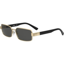Love Moschino MOL100/S 000/IR Ανδρικά Γυαλιά Ηλίου Ορθογώνια Κοκάλινα Μαύρα με Μαύρο Φακό