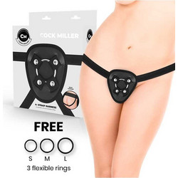 Rockarmy Harness Strap On with Rings Μαύρο