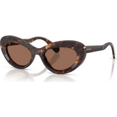 Swarovski SK6061U 100273 Γυναικεία Γυαλιά Ηλίου Cat Eye Κοκάλινα Ταρταρούγα με Καφέ Φακό