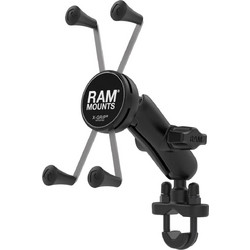 Ram X-Grip Large Phone Mount with Handlebar U-Bolt Base Medium Περιστρεφόμενη Βάση Κινητού Μηχανής με Ρυθμιζόμενο Βραχίονα για Τιμόνι