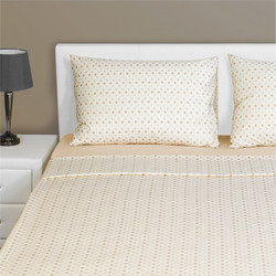 Fennel Σετ Σεντόνια Μονά Βαμβακερά 160x260 Πουά Μπεζ