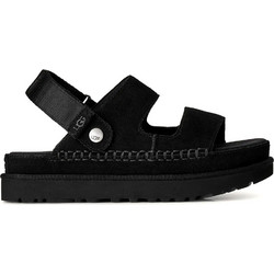 UGG Goldenstar Glide Δερμάτινα Αθλητικά Γυναικεία Σανδάλια Μαύρα 1167399-BLK