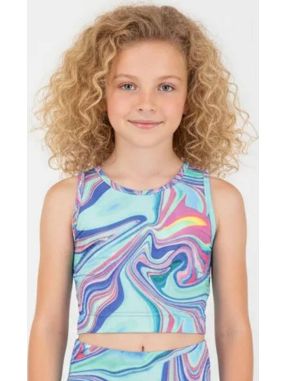 Joyce Παιδικό Crop Top Αμάνικο Γαλάζιο 2613518