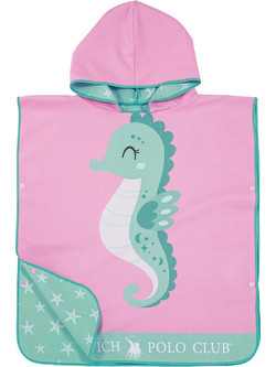 Greenwich Polo Club 4176 Παιδικό Πόντσο Θαλάσσης Microfiber Ροζ 50x115cm