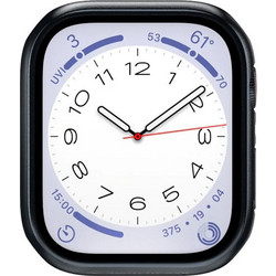 Switcheasy Hybrid Πλαστική Θήκη με Προστασία Οθόνης για Apple Watch 7 / 8 / 9 45mm Μαύρη
