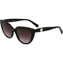 Longchamp LO766S 001 Γυναικεία Γυαλιά Ηλίου Πεταλούδα Κοκάλινα Μαύρα με Καφέ Φακό