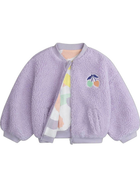Dpam Παιδική Ζακέτα Fleece με Φερμουάρ Λιλά Πολύχρωμη ZATRICAR