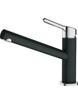 Franke Orbit Standard 3156601023 Μπαταρία Κουζίνας Πάγκου Διπλής Παροχής Ανάμεικτη με Ντουζ Μαύρη