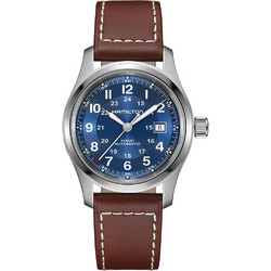 Hamilton Khaki Field Ανδρικό Ρολόι Αυτόματο με Καφέ Δερμάτινο Λουράκι H70605540