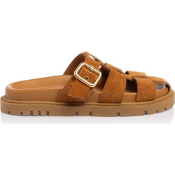 Sante Γυναικεία Σανδάλια Suede Καφέ 26-151