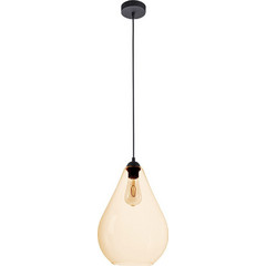 TK Lighting Fuente Κρεμαστό Φωτιστικό Οροφής Μπάλα Μονόφωτο E27 Διαφανές Φ24x180cm 4322