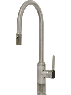 Armando Vicario Lumiere 214-400785-110 Μπαταρία Κουζίνας Πάγκου Διπλής Παροχής Ανάμεικτη με Ντουζ Inox