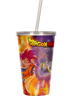 SD Toys Ποτήρι Νερού Πλαστικό με Καλαμάκι Dragon Ball Super 50ml 8435450255922