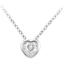 So Charm Γυναικείο Κολιέ Καρδιά Ασημί με Swarovski BS3084-ARGENT