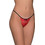 Milena By Paris Γυναικείο Sexy String με Δαντέλα Κόκκινο 6906