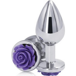 Guilty Toys Rose Medium Πρωκτική Σφήνα Diamond Plug 9cm Μωβ Ασημί