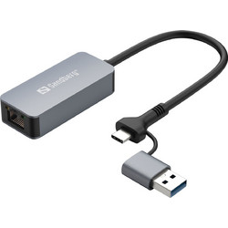 Sandberg 136-68 Ενσύρματος Ethernet USB-C Αντάπτορας Δικτύου 2.5Gbps