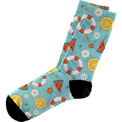 Dimisocks Do You Dare Lemon & Watermelon Ανδρικές Κάλτσες Ψηλές με Σχέδια Γαλάζιες 60113
