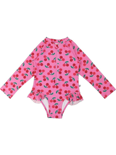 Zoocchini Cherry Αντηλιακό UV Βρεφικό Μαγιό Ολόσωμο για Κορίτσι Φούξια ZOO12605