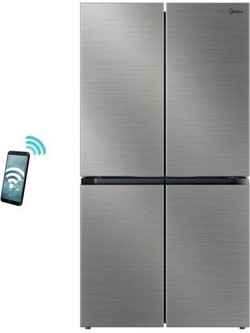 Midea MDRM923CIE46M Ψυγείο Ντουλάπα 7lt Full No Frost Υ177.5xΠ90.8xΒ73.6cm Inox