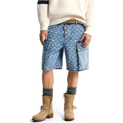 Dsquared2 Ανδρική Βερμούδα Τζιν Cargo Μπλε S74MU0980D30023-470
