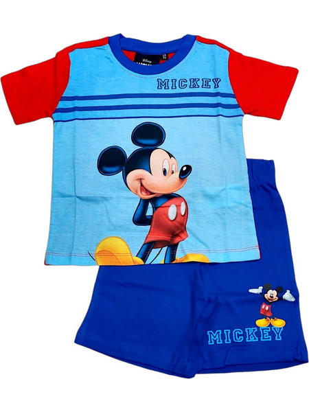 Disney Παιδική Πιτζάμα Βαμβακερή Καλοκαιρινή Γαλάζια Royal Blue Κόκκινη MIC36-0984