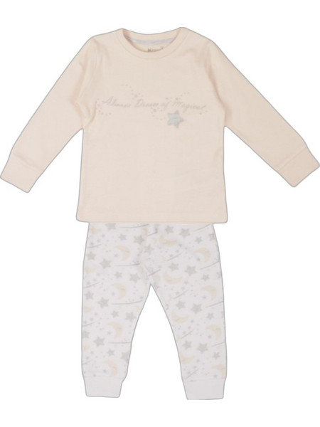 Biorganic Bi Baby Παιδική Πιτζάμα Βαμβακερή Χειμωνιάτικη Μπεζ Nude 59662