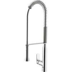 GROHE K7 32950000 Μπαταρία Κουζίνας Πάγκου Διπλής Παροχής Ανάμεικτη με Σπιράλ Inox
