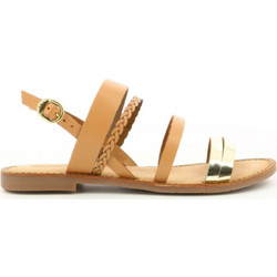 Kickers Ethal Δερμάτινα Γυναικεία Σανδάλια Καφέ 708871-50116
