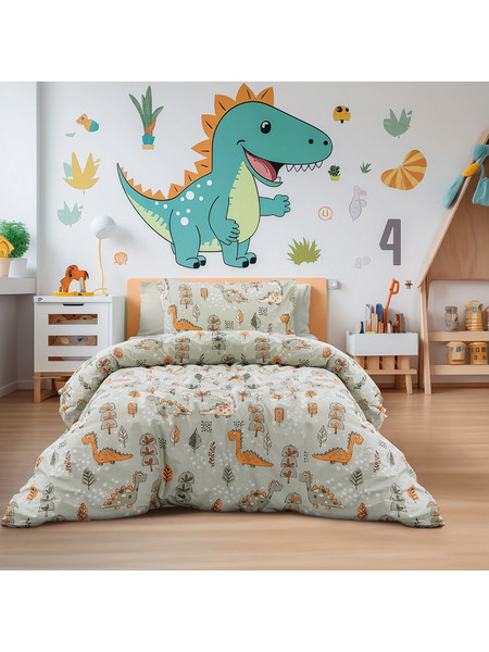 Beauty Home Σετ Παιδικό Πάπλωμα Μονό Βαμβακερό 160x230 Candy Art 6326