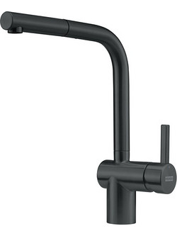 Franke Atlas Neo 3156856206 Μπαταρία Κουζίνας Πάγκου Διπλής Παροχής Ανάμεικτη με Ντουζ Μαύρη
