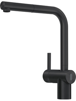 Franke Atlas Neo Sensor 3156856224 Μπαταρία Κουζίνας Πάγκου Διπλής Παροχής Ανάμεικτη με Ντουζ Μαύρη