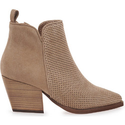 Alpe Γυναικεία Μποτάκια Cowgirl Suede Ταμπά με Χοντρό Ψηλό Τακούνι 53191101-11-01