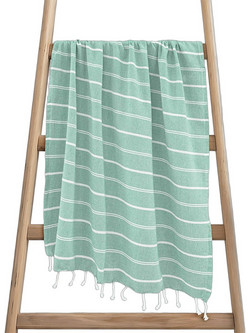 Lino Home Veliu Πετσέτα Παρεό Θαλάσσης Πράσινο Mint 90x180cm 2200001263