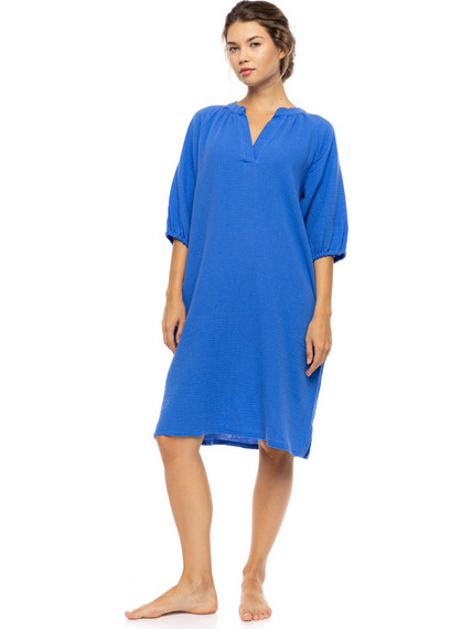 Pink Label Γυναικείο Φόρεμα Παραλίας Μακρύ Royal Blue BN-322