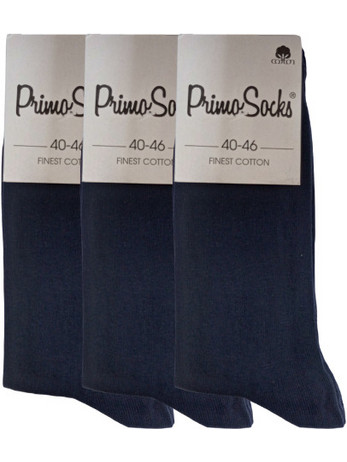 Primo Βαμβακερές Ανδρικές Κάλτσες Ψηλές Navy Μπλε 3Pack 108