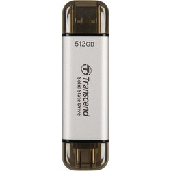 Transcend ESD310 512GB USB Stick 3.2 Gen 2 με USB-A & USB-C Ασημί