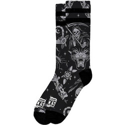 American Socks Time to Die Ανδρικές Κάλτσες Ψηλές με Σχέδια Μαύρες AS539