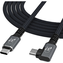 Wozinsky WPS2-UY41S Braided Angle 90° USB-C to USB-C 240W 2m Black