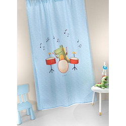 Guy Laroche Παιδική Κουρτίνα με Τρέσα 150x270 Band Light Blue