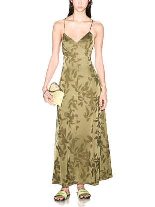 Armani Exchange Maxi Φόρεμα για Γάμο / Βάπτιση Χακί XW002012AF21551-F7050
