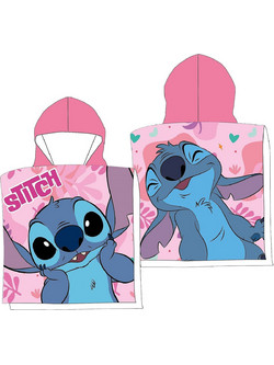 SUMMERtiempo Stitch Παιδικό Πόντσο Θαλάσσης Microfiber Ροζ 50x100cm 42-3398